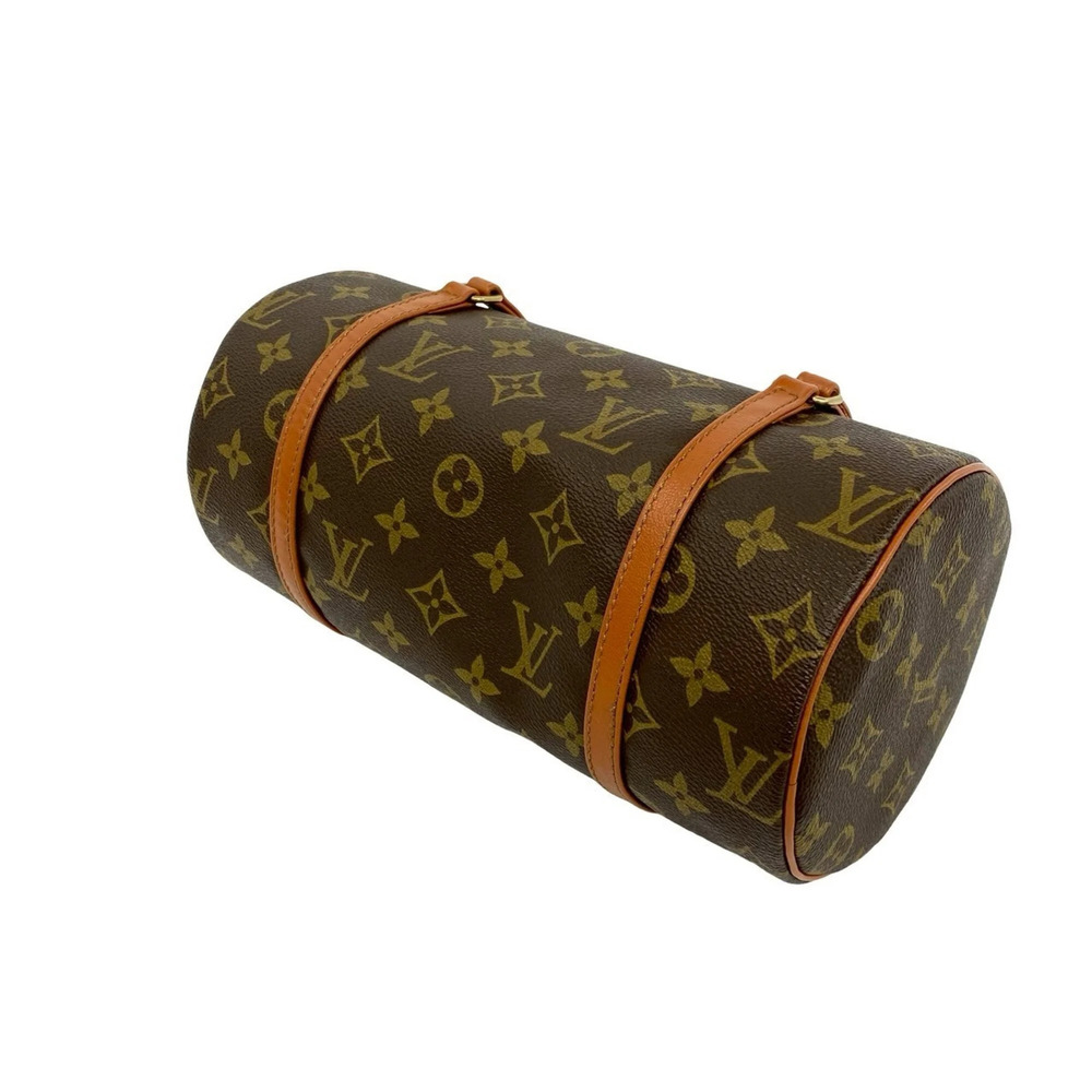 LOUIS VUITTON Vintage Brown Monogram Leather Papillon 26 Boston Bag - Picture 8 of 9